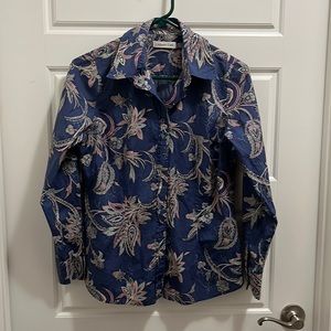 Cold Creek LS floral shirt size S